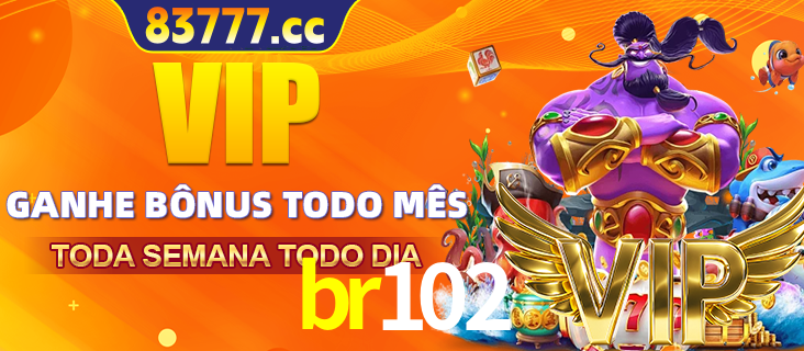 Banner promocional do br102 oferecendo 100% de recompensas adicionais contínuas para quem fizer o login diário (Daily sign-in), com um mascote de coelho.
